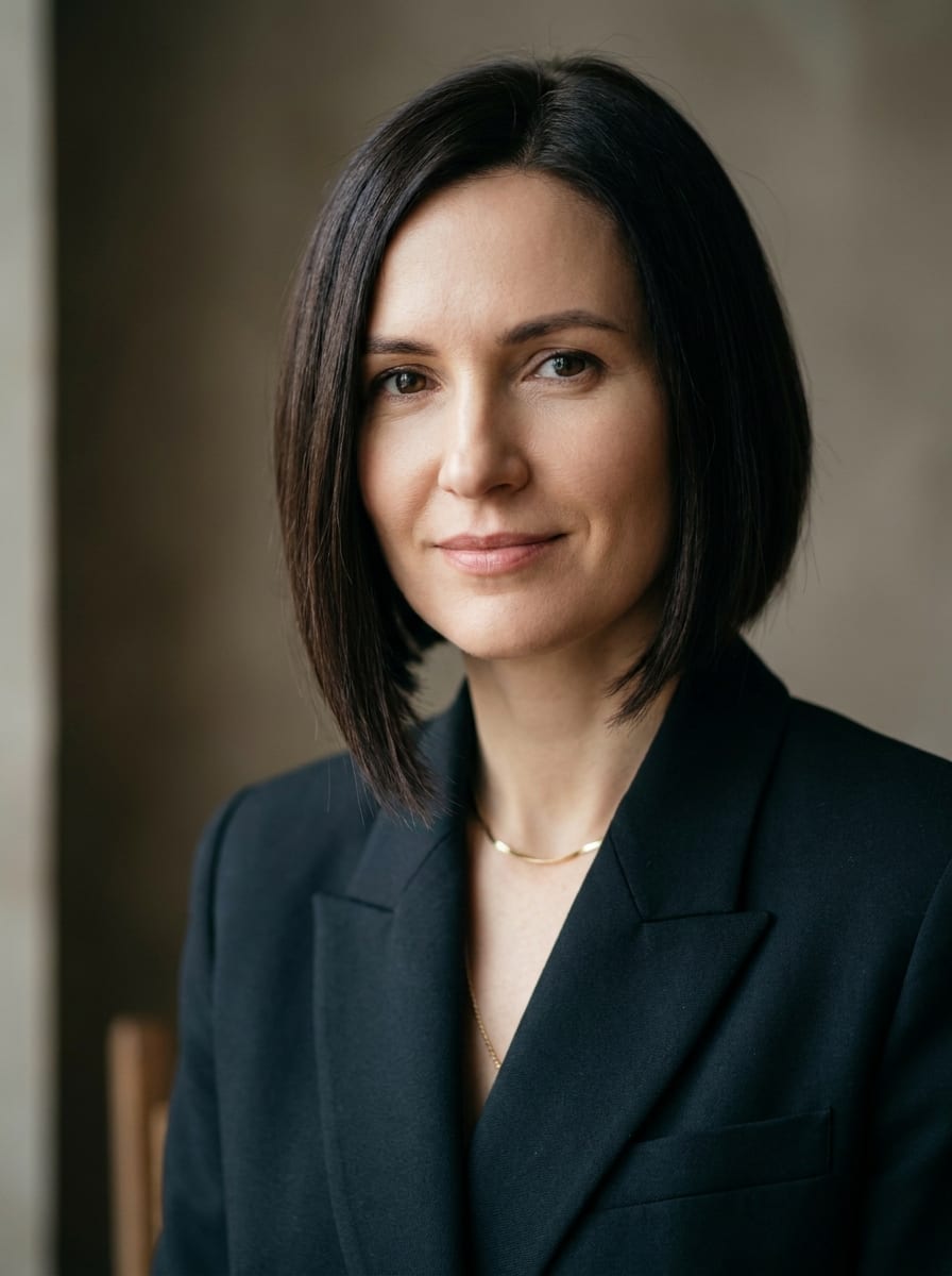 Asymmetrischer Short Bob - Kurzhaarfrisur für glatte Haare